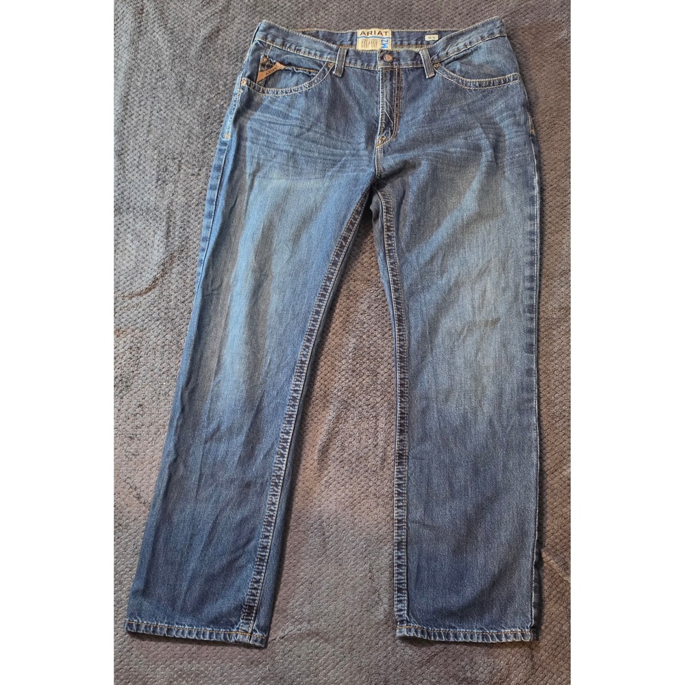 Ariat M2 Relaxed Boot Cut Jeans Mens 38x34 Medium Wash Denim Work Pants